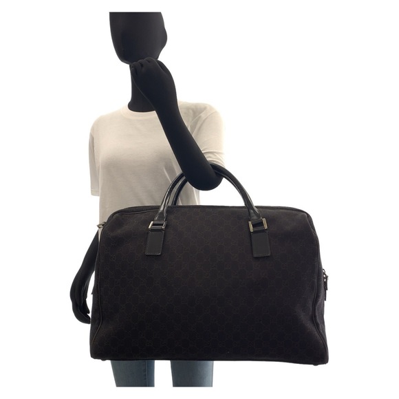 Gucci Gucci GG Canvas/Leather Boston Bag 196356 Leather Travel Bag 196356 - Picture 10 of 10